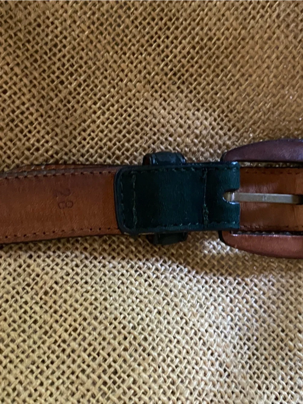 Ralph Lauren Calf Suede Exterior Lined Vanchetta Leather Belt Hunter Green sz 28